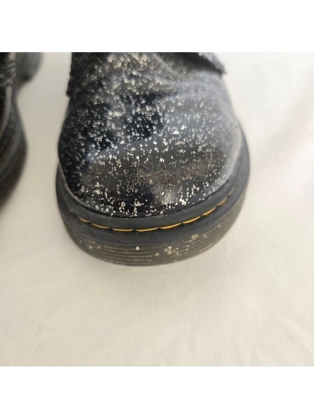 DR. MARTENS '1460' BOOTS COMBAT COSMIC GLITTER BLACK SILVER UNISEX (5W 4M) - Picture 11 of 14